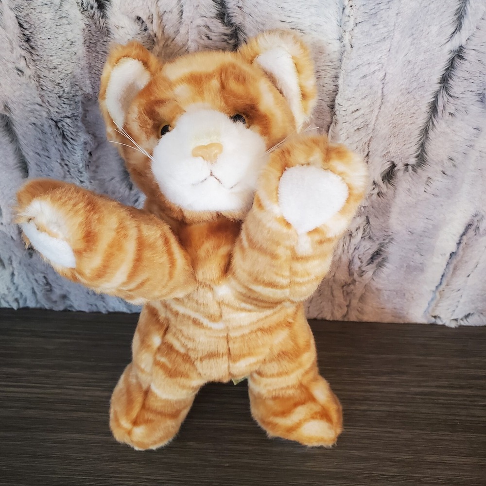 Vintage Target Orange Tabby Cat Stuffed Animal Kitten Plush Toy 10" Laying